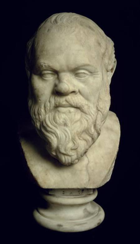 Bust of Socrates (469-399 BC) à Art Grec