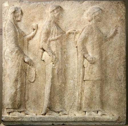 The Three Graces, relief from the Passage of the Theores, from Thasos à Art Grec