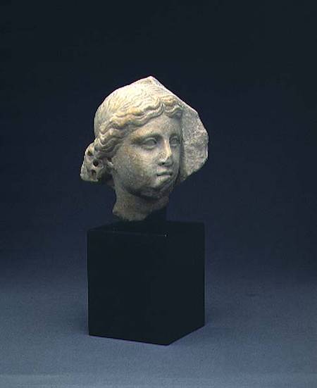 Head of a woman from a funerary reliefClassical Period à Art Grec
