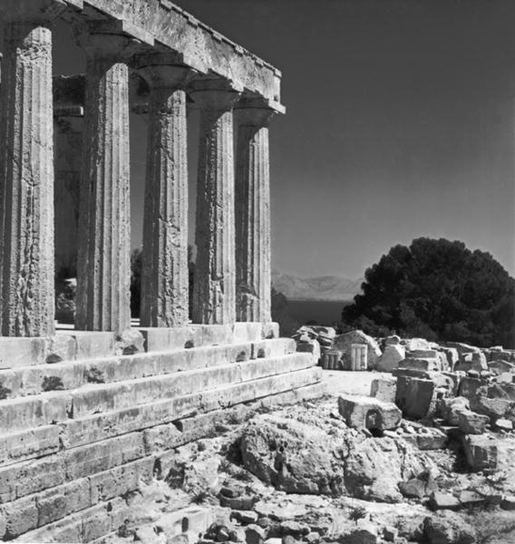 Temple of Aphaea (b/w photo)  à Art Grec