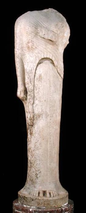 Kore figure dedicated by Cheramyes to Hera, from the Sanctuary of Hera, Samos