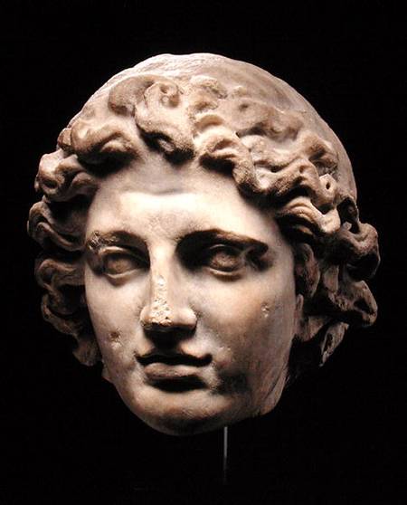 Colossal Head of Alexander the Great (356-323 BC) à École grecque