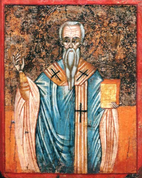St. Cyril of Alexandria (c.376-444), icon à École grecque