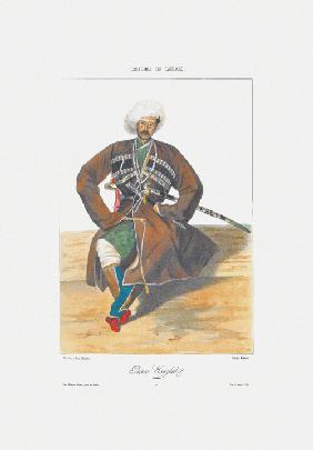 Prince Kazbek of Ossetia (From: Scenes, paysages, meurs et costumes du Caucase)