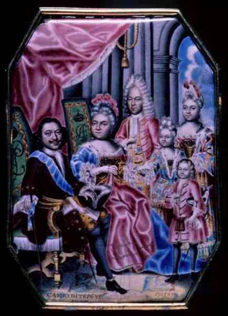 The Family of Emperor Peter I, the Great (1672-1725) à Grigory Semyonovich Musikiysky