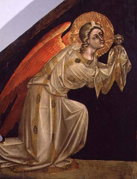 The Archangel Michael (tempera on panel) à Guariento d` Arpo