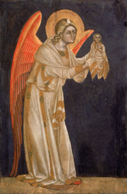 Ange avec l enfant Jésus à Guariento d` Arpo