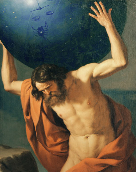 Guercino / Atlas à Guercino (alias Giovanni Francesco Barbieri)