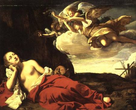 Penitent Mary Magdalene (oil on tin-coated copper) à Guido Cagnacci