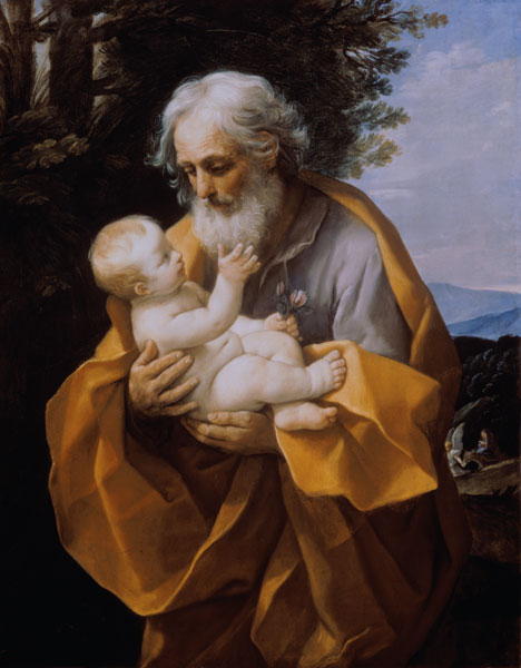 Saint Joseph with Infant Christ à Guido Reni