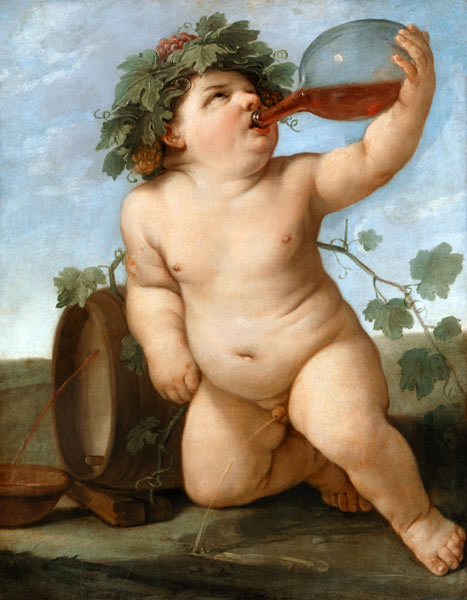 l'enfant Bacchus buvant à Guido Reni