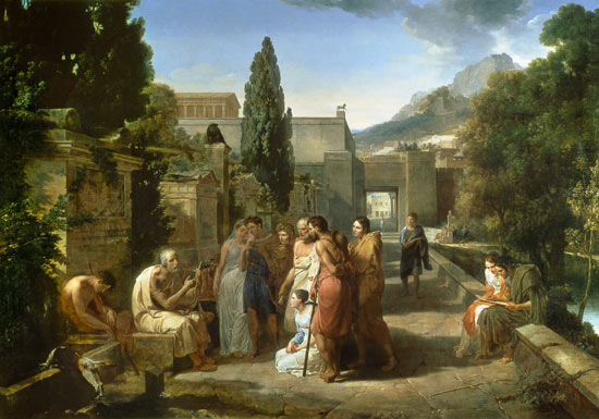 Homer Singing his Iliad at the Gates of Athens à Guillaume Lethière