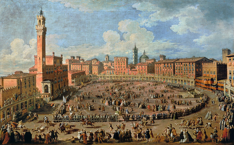 The Palio, Piazza del Campo, Siena à Guiseppe Zocchi