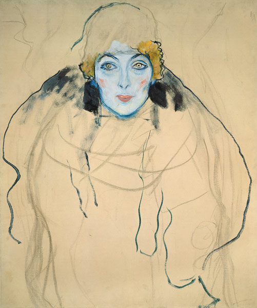 tête de femme à Gustav Klimt