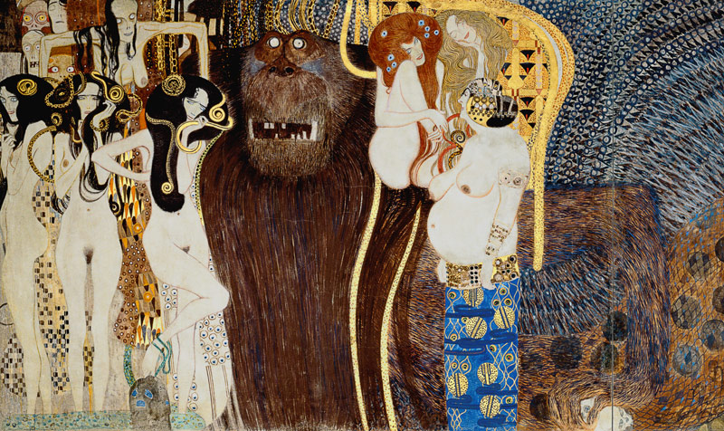 Beethovenfries, "Die feindlichen Gewalten" à Gustav Klimt