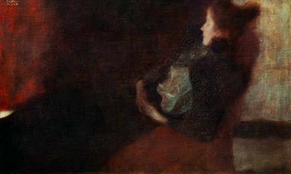 Lady at the Fireplace à Gustav Klimt