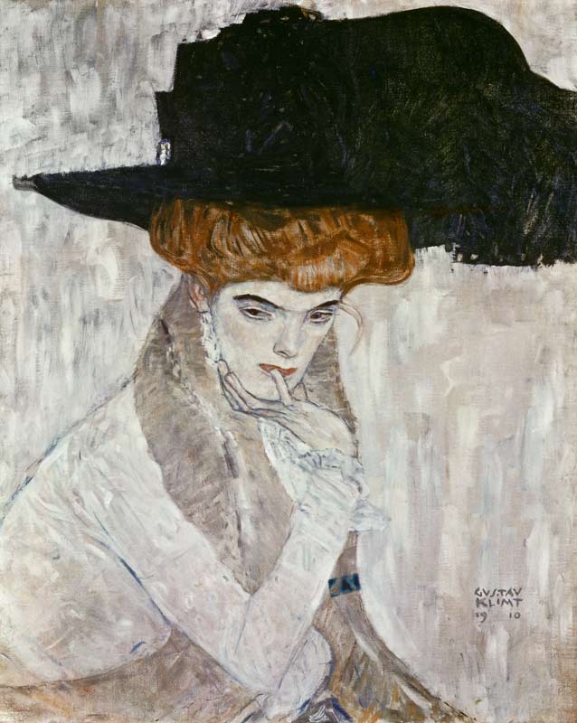 Le chapeau de plume noir à Gustav Klimt