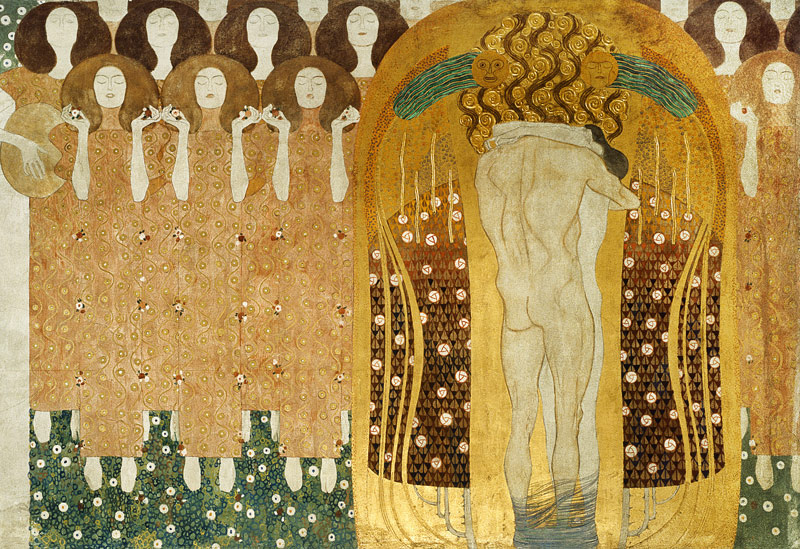 Baiser, détail de La Frise Beethoven à Gustav Klimt