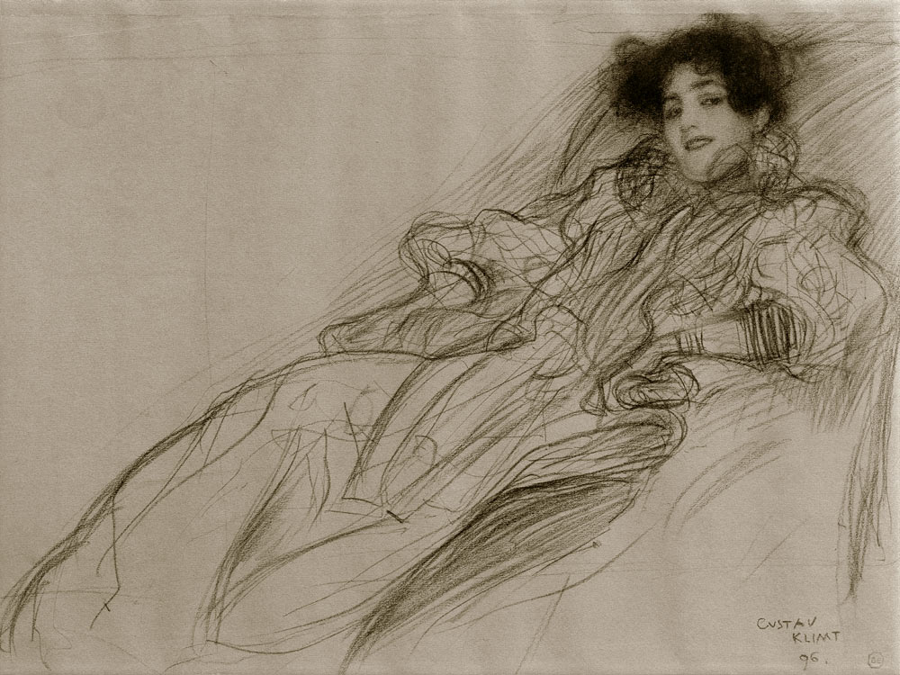 Junge Dame im Sessel à Gustav Klimt
