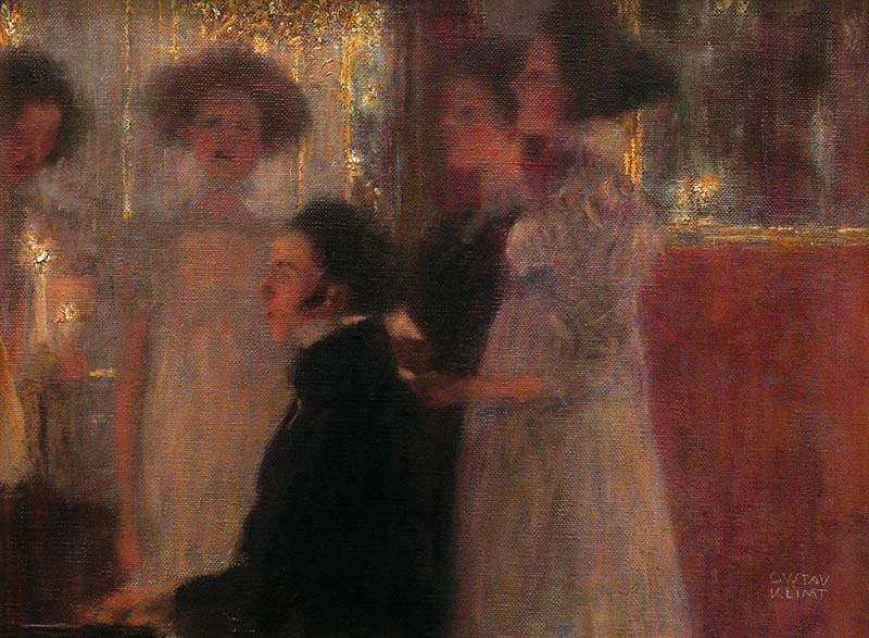 Schubert at the piano I à Gustav Klimt
