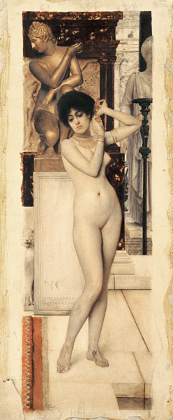 Skigge Und Eingelstudie Fur Die Allegorie Der Skulptur à Gustav Klimt