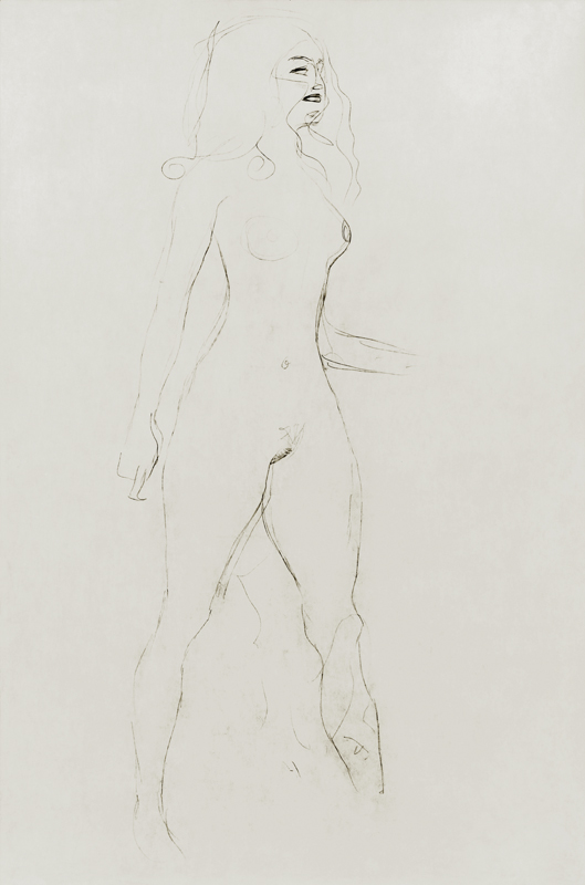 Standing Nude (verso), cil on à Gustav Klimt