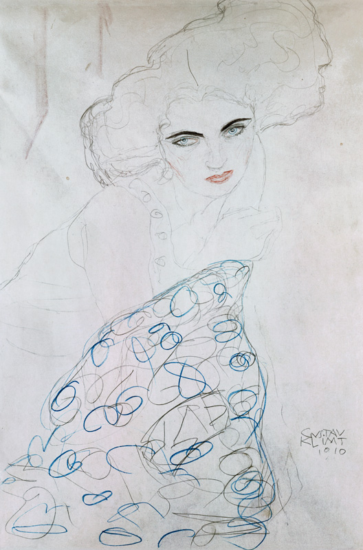 Étude sur le portrait d'une femme à Gustav Klimt