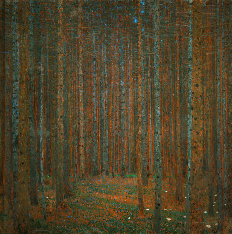 Forêt de sapins à Gustav Klimt
