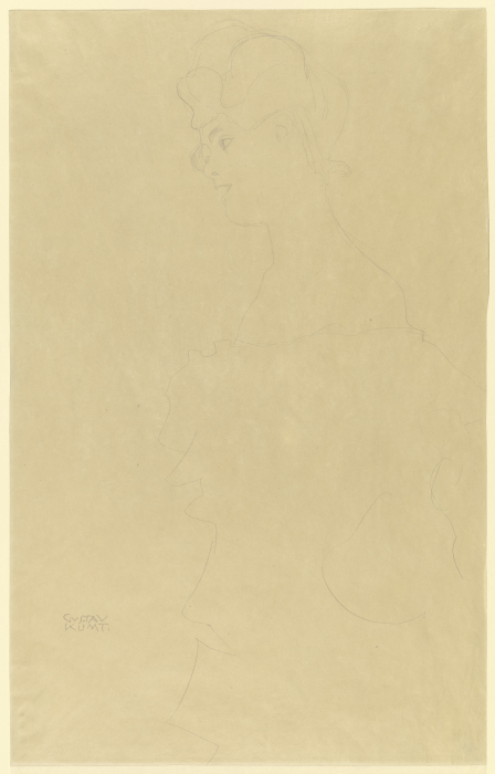 Halbbild eines Mädchens nach links (Studie einer "Engländerin") à Gustav Klimt