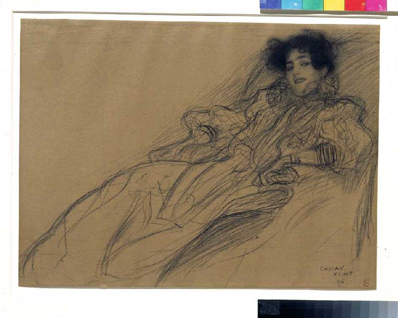 Junge Dame im Sessel à Gustav Klimt