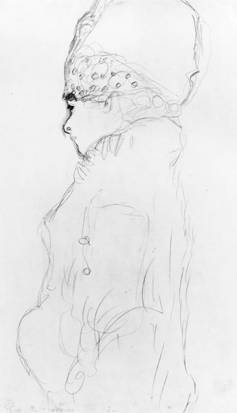 Lady with a Tall Hat à Gustav Klimt