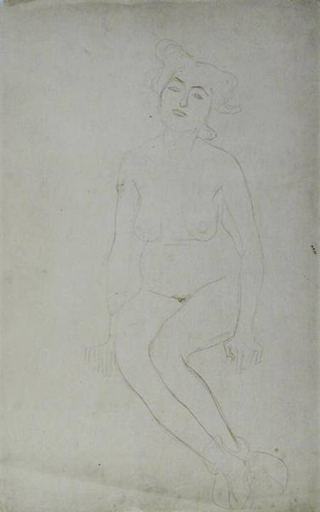 Nude Woman Seated à Gustav Klimt