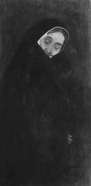 Vieille femme à Gustav Klimt