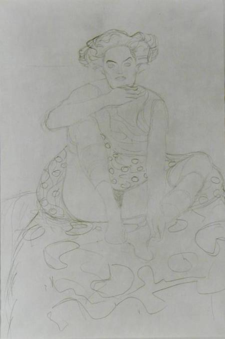 femme assise à Gustav Klimt