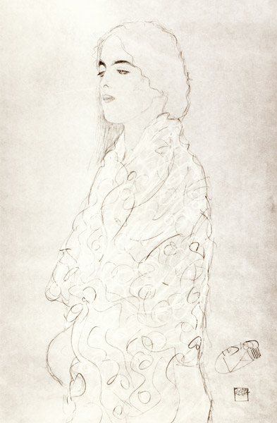 Standing Robed Lady à Gustav Klimt