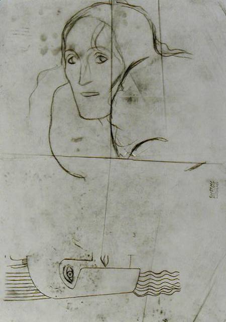 Studies for Ver Sacrum 1900 - Pallas Athene and a Tragic Head à Gustav Klimt