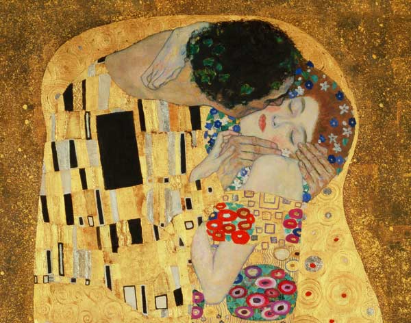 Le baiser, 1907-08 (détail of 601) à Gustav Klimt