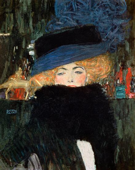 Dame avec le chapeau et le boa