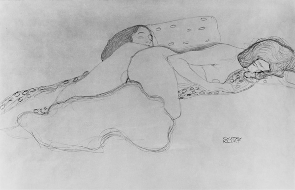 Deux femmes endormies à Gustav Klimt