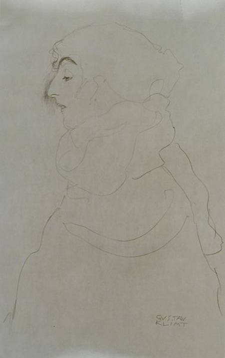 Femme de profil à Gustav Klimt