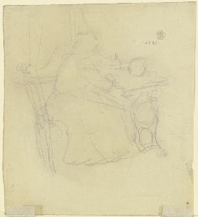 Woman at the sewing machine