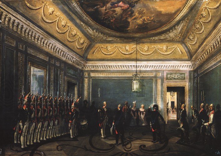 Changing of the Preobrazhensky Regiment Guards in the Gatchina Palace at the time of Paul I à Gustav Schwarz