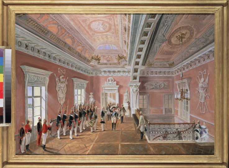 Changing of the Guard in the Pavlovsk Palace at the time of Paul I à Gustav Schwarz