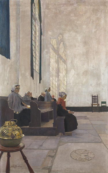 Kircheninneres (Kirche in Scheveningen) à Gustav Wendling