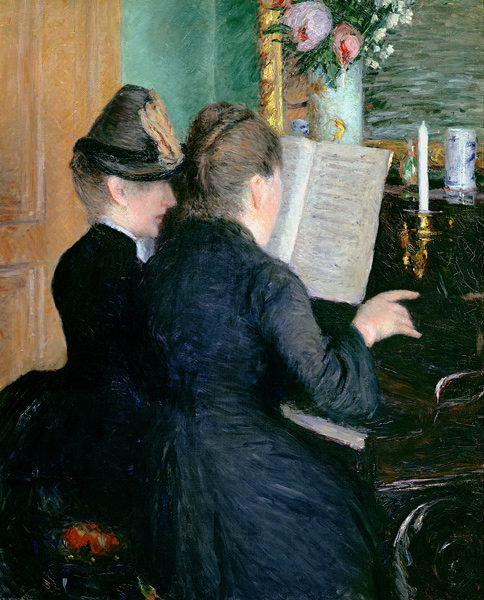 The piano lesson. à Gustave Caillebotte