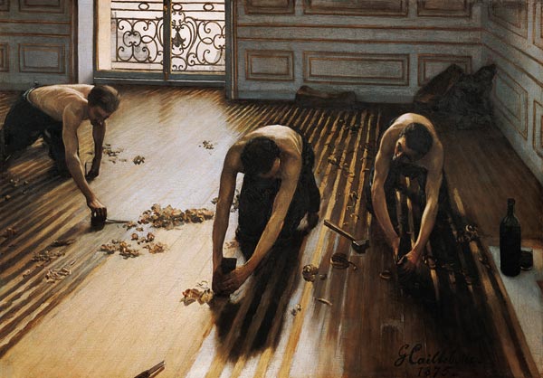 Les raboteurs de parquet à Gustave Caillebotte