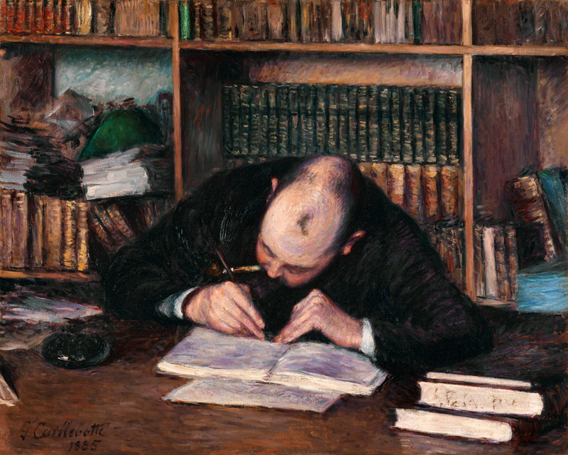 Portrait of the Bookseller E. J. Fontaine à Gustave Caillebotte