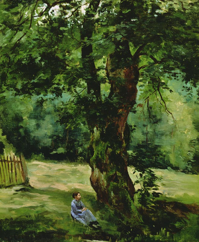 Woman Seated Beneath a Tree à Gustave Caillebotte