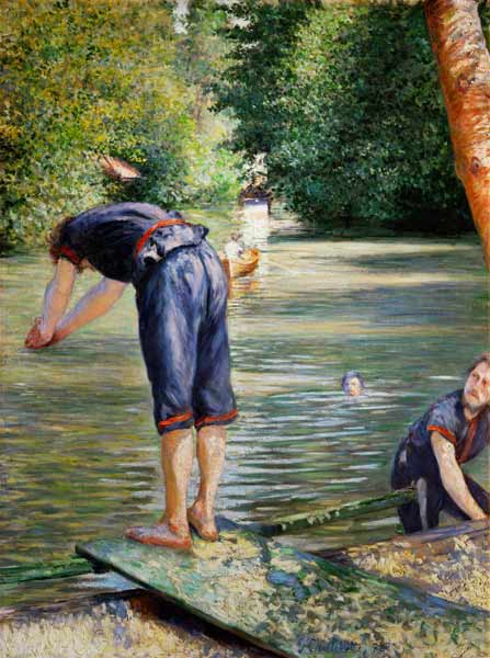 Bathers on the Banks of the Yerres à Gustave Caillebotte