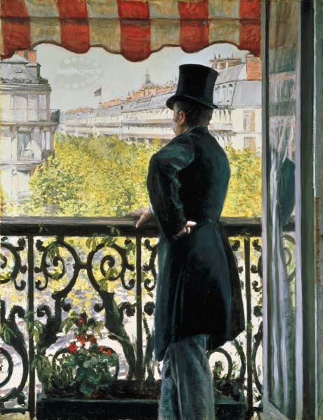 Homme au balcon, Boulevard Haussmann à Gustave Caillebotte